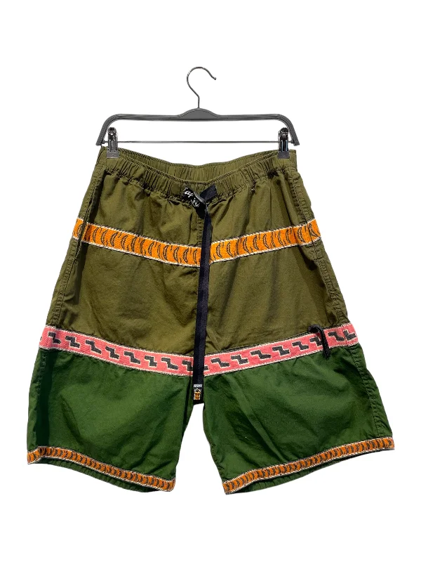 Men's checkered pattern wool shorts for a stylish winter layering optionKAPITAL/Shorts/XL/Cotton/GRN/Animal Pattern/Pattern taping, buckle closur Men's checkered pattern wool shorts for a stylish winter layering optionKAPITAL/Shorts/XL/Cotton/GRN/Animal Pattern/Pattern taping, buckle closur