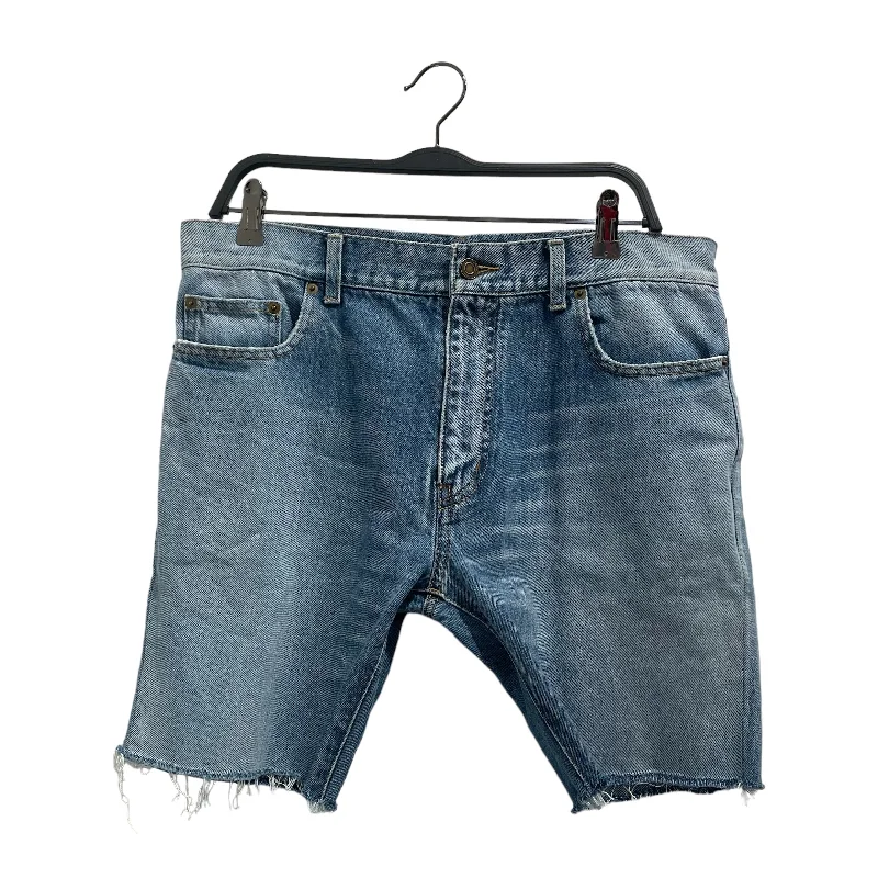 Men's camo print cargo shorts for outdoor adventuresYVES SAINT LAURENT/Shorts/33/Denim/BLU/ Men's camo print cargo shorts for outdoor adventuresYVES SAINT LAURENT/Shorts/33/Denim/BLU/