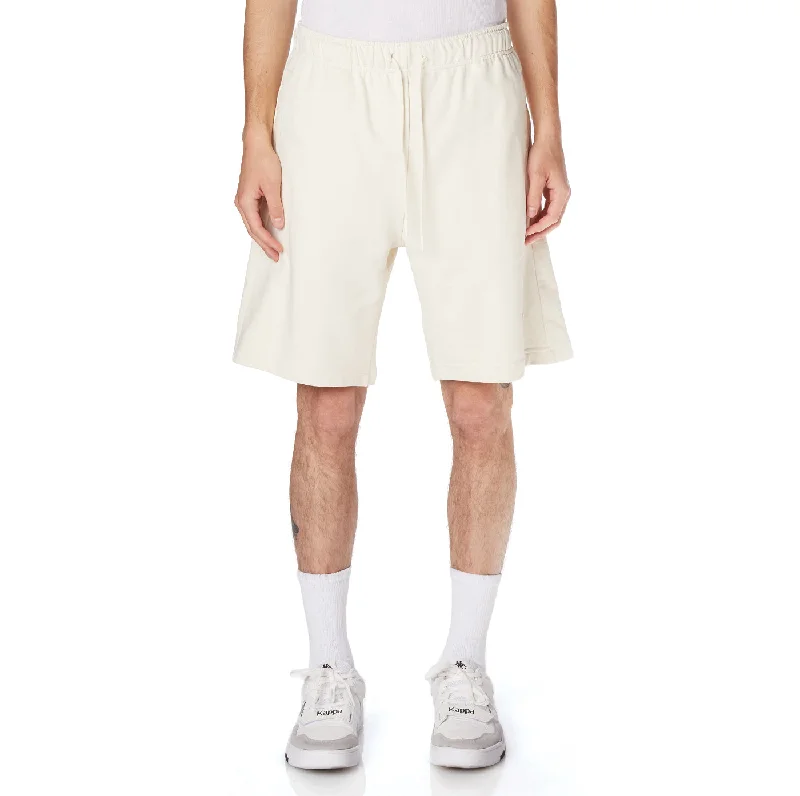 Men's distressed cotton shorts for a bohemian - inspired styleRobe Giovani Karraway Shorts - Cream Men's distressed cotton shorts for a bohemian - inspired styleRobe Giovani Karraway Shorts - Cream