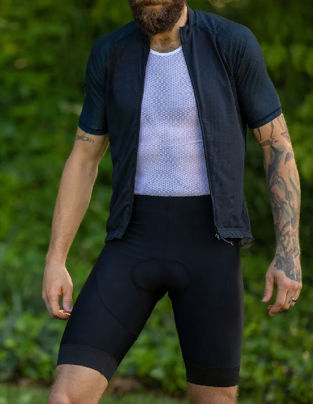 Men's ripped denim shorts for a trendy streetwear aestheticThe Black Shorts Plus