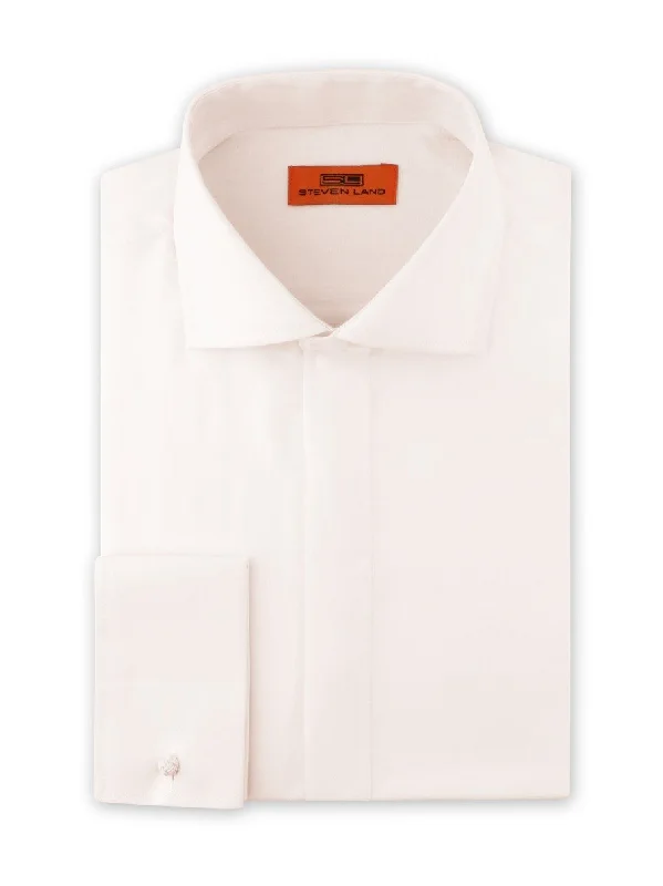 Herringbone Dress Shirt | Eggshell