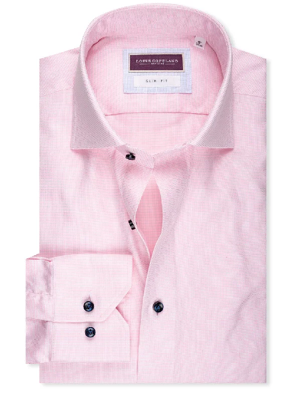 Slim Fit Pinpoint Shirt Pink