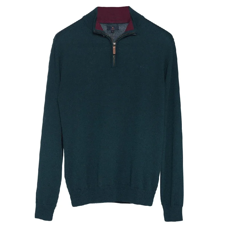 Men's Embroidered Detail Casual Shirts in Beige for a Touch of EleganceMagee Lunnaigh Quarter Zip Sweater
