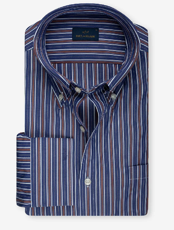 Men's Stretch - Fabric Casual Shirts in Navy Blue for a Comfortable and Flexible FitSoft Touch Buttondown Poplin Shirt Blue Men's Stretch - Fabric Casual Shirts in Navy Blue for a Comfortable and Flexible FitSoft Touch Buttondown Poplin Shirt Blue