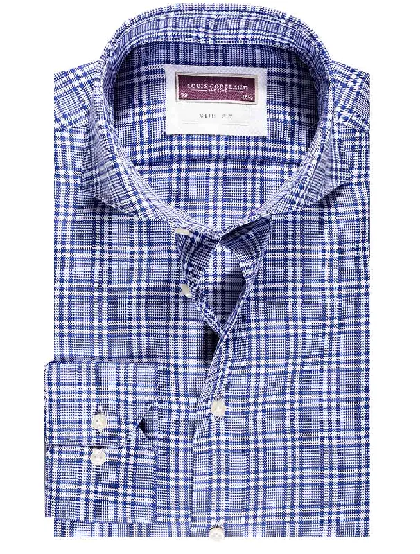 Men's Tailored Fit Checkered Casual Shirts in Multicolor for a Smart - Casual EnsemblePollock Check Shirt Blue Men's Tailored Fit Checkered Casual Shirts in Multicolor for a Smart - Casual EnsemblePollock Check Shirt Blue