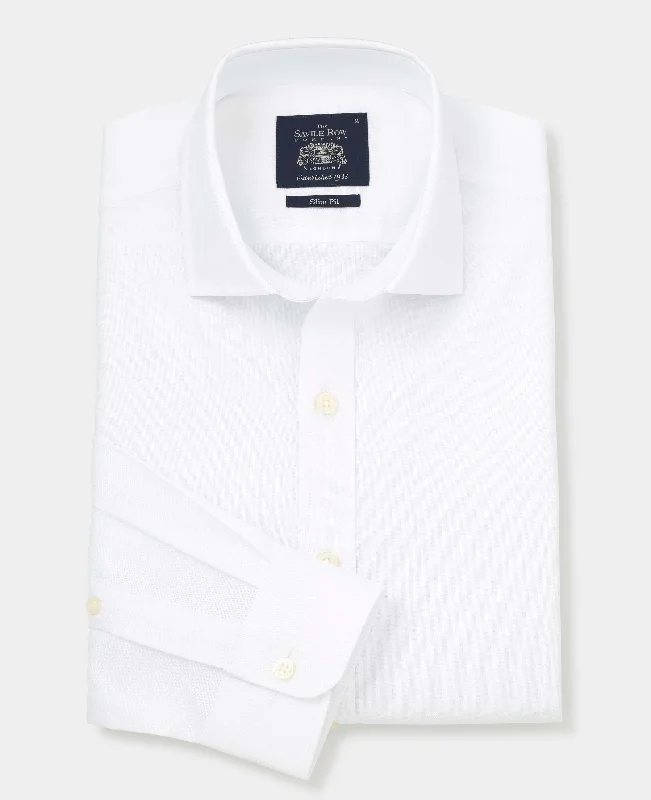 Men's Short - Sleeve Linen Casual Shirts in Light Khaki for a Breathable Summer OptionWhite Slim Fit Smart Casual Oxford Shirt - Single Cuff Men's Short - Sleeve Linen Casual Shirts in Light Khaki for a Breathable Summer OptionWhite Slim Fit Smart Casual Oxford Shirt - Single Cuff