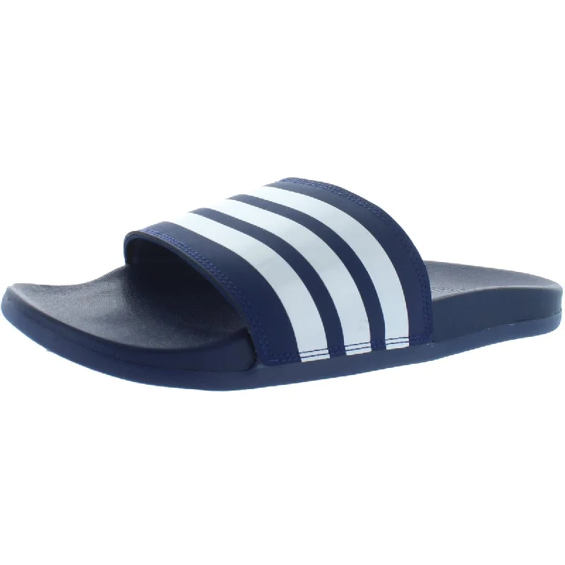 Waterproof men's sandals for water activitiesAdidas Mens Adilette Comfort Striped Flat Pool Slides Waterproof men's sandals for water activitiesAdidas Mens Adilette Comfort Striped Flat Pool Slides