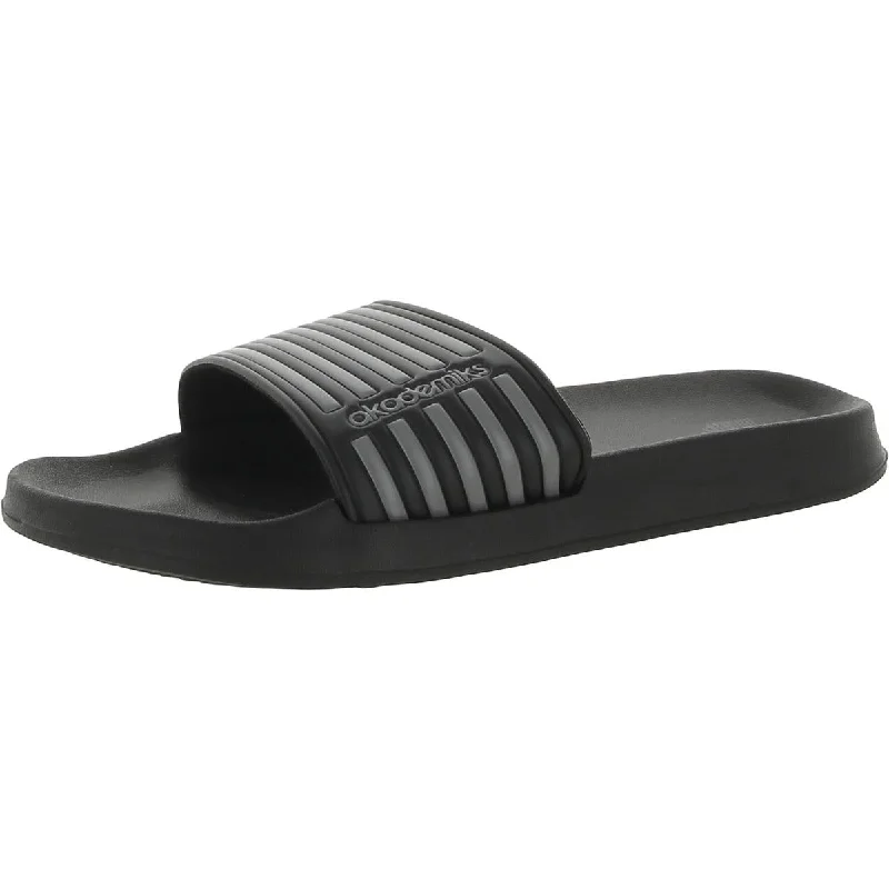 Men's sandals with a padded heelAkademiks Mens FLIP 1.0 Faux Leather Slides Pool Slides Men's sandals with a padded heelAkademiks Mens FLIP 1.0 Faux Leather Slides Pool Slides