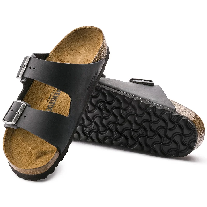 Flip - flop style men's sandals for beach wearBirkenstock - Arizona Oiled Leather Black 0552111 Flip - flop style men's sandals for beach wearBirkenstock - Arizona Oiled Leather Black 0552111