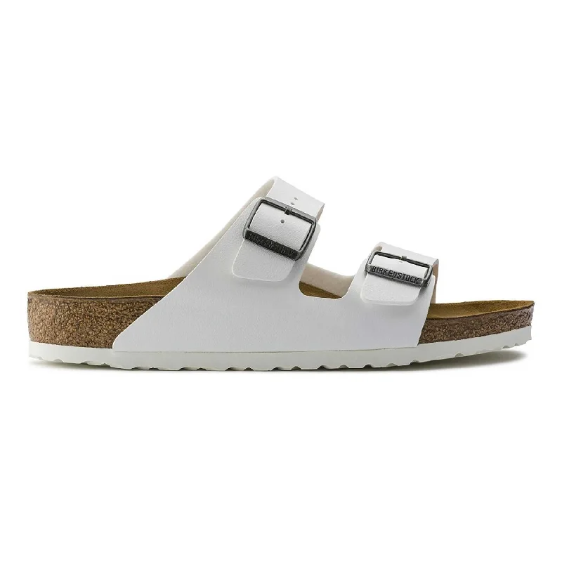 Men's sandals with a flexible sole for easy movementBirkenstock Men's Arizona White Birko-Flor Men's sandals with a flexible sole for easy movementBirkenstock Men's Arizona White Birko-Flor