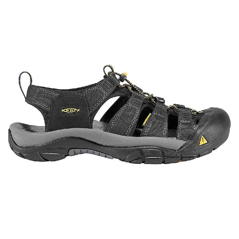 Men's sandals with a cushioned footbedKeen Men's Newport H2 Black Fabric Water Friendly Men's sandals with a cushioned footbedKeen Men's Newport H2 Black Fabric Water Friendly
