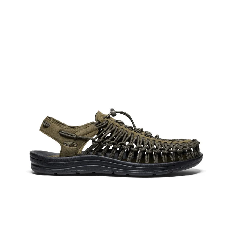 Men's sandals with a leather lining for comfortMen's UNEEK Sneaker | Dark Olive/Black Men's sandals with a leather lining for comfortMen's UNEEK Sneaker | Dark Olive/Black