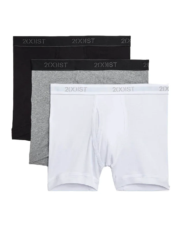 Men's boxer briefs with a moisture - control feature2xist Men's Cotton 3-Pack Boxer Brief 020304 Men's boxer briefs with a moisture - control feature2xist Men's Cotton 3-Pack Boxer Brief 020304