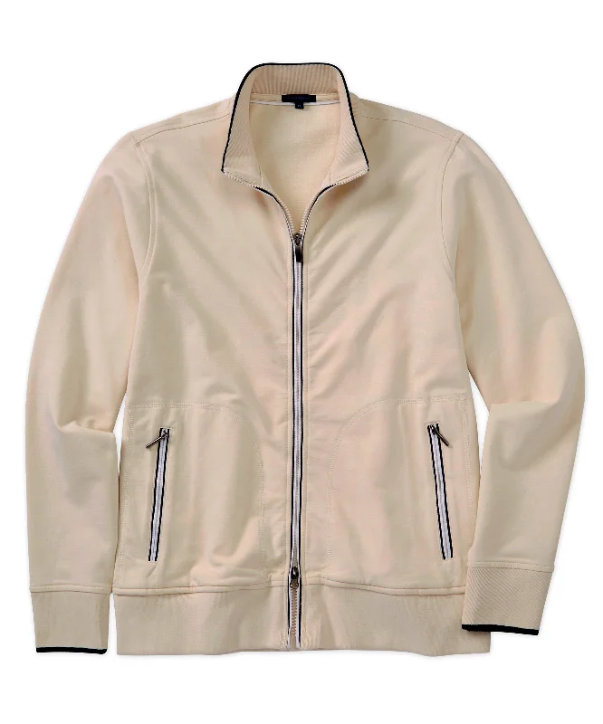 Down - filled men jackets in bright colors for winter fashionPima Fleece Zip-Front Jacket Down - filled men jackets in bright colors for winter fashionPima Fleece Zip-Front Jacket