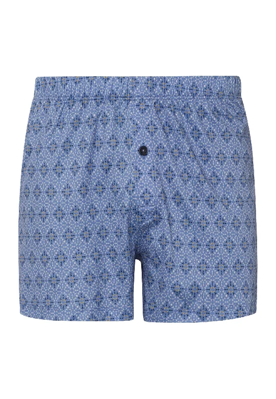 Men's boxer briefs with a contoured pouch​Fancy Jersey Knit Boxers | Blue Mosaic 73290-2885