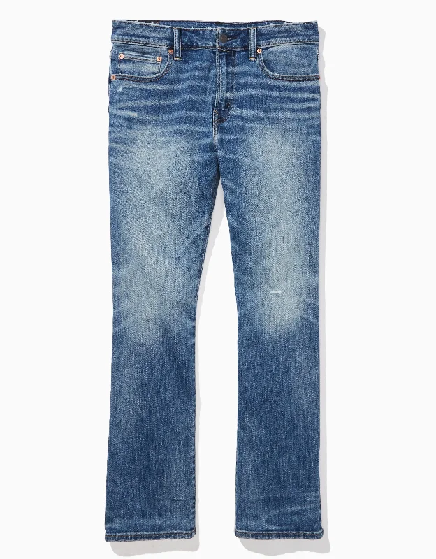 Plus Size Men's Relaxed Fit Jeans with a Faded Wash for a Vintage - Inspired LookAE AirFlex+ Distressed Original Bootcut Jean Plus Size Men's Relaxed Fit Jeans with a Faded Wash for a Vintage - Inspired LookAE AirFlex+ Distressed Original Bootcut Jean