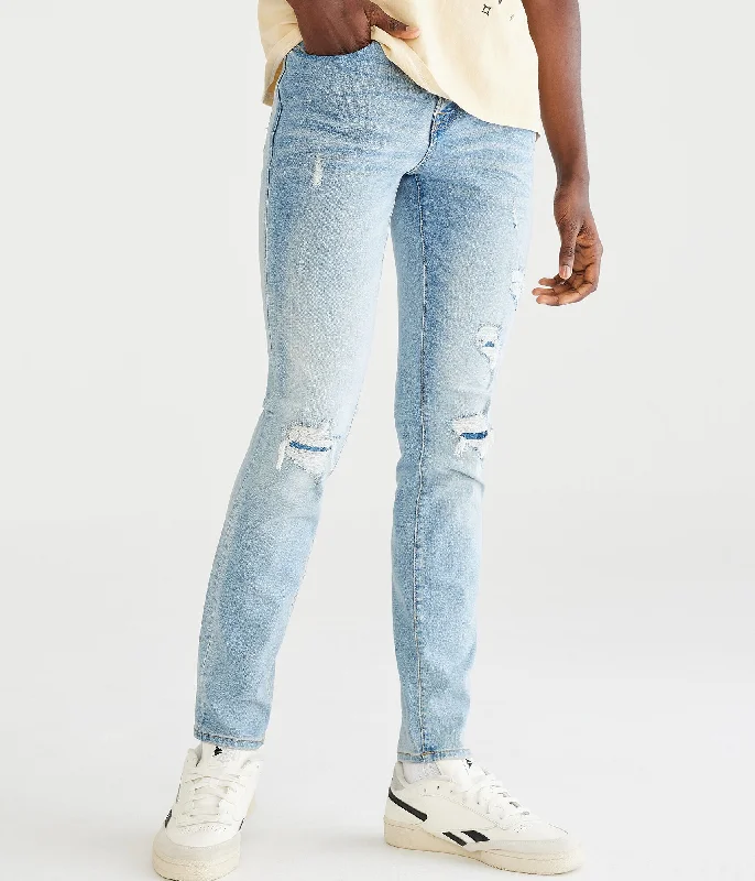 Men's High - Waisted Jeans in a Medium Wash for a Vintage - Style RevivalAeropostale Mens Super Skinny Premium Max Stretch Jean With Coolmaxar Technology Men's High - Waisted Jeans in a Medium Wash for a Vintage - Style RevivalAeropostale Mens Super Skinny Premium Max Stretch Jean With Coolmaxar Technology