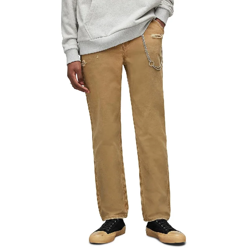 Men's High - Waisted Jeans in a Medium Wash for a Vintage - Style RevivalAll Saints Mens Distressed Carpenter Straight Leg Jeans Men's High - Waisted Jeans in a Medium Wash for a Vintage - Style RevivalAll Saints Mens Distressed Carpenter Straight Leg Jeans