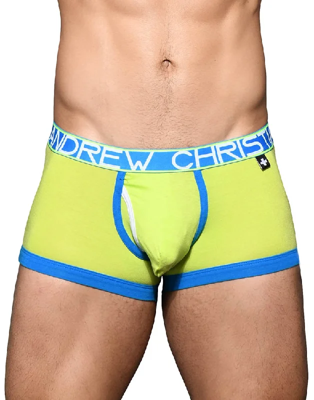 Men's boxer briefs with a moisture - wicking exteriorAndrew Christian Fly Tagless Boxer w/ Almost Naked 92363 Men's boxer briefs with a moisture - wicking exteriorAndrew Christian Fly Tagless Boxer w/ Almost Naked 92363
