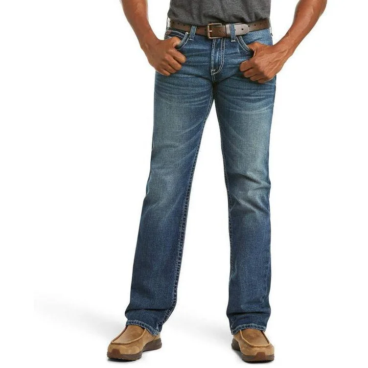 Plus Size Men's Relaxed Fit Jeans with a Faded Wash for a Vintage - Inspired LookAriat Men's M7 Rocker Stretch Coltrane Straight Leg Jean Plus Size Men's Relaxed Fit Jeans with a Faded Wash for a Vintage - Inspired LookAriat Men's M7 Rocker Stretch Coltrane Straight Leg Jean