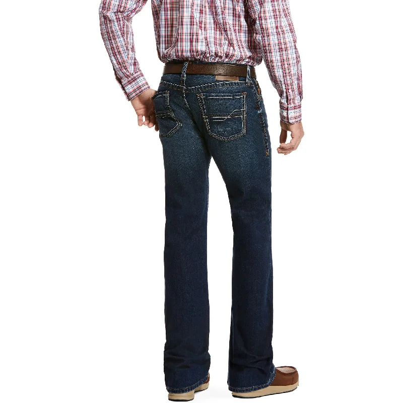 Plus Size Men's Straight Leg Jeans with Reinforced Knees for DurabilityAriat Men's M7 Rocker Stretch Franklin Boot Cut Jean