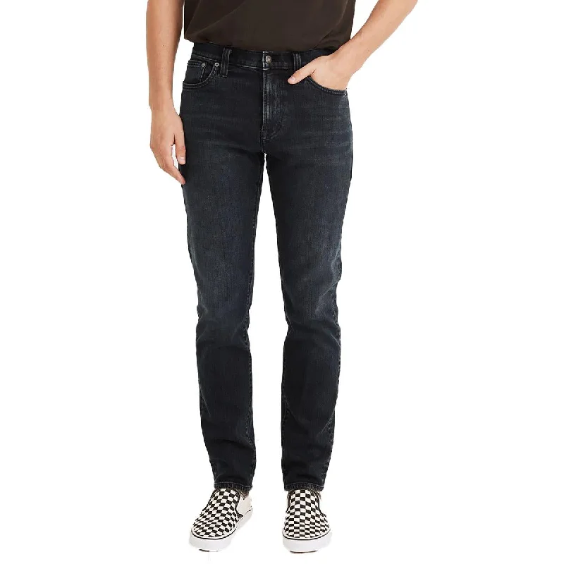 Men's Stretch Jeans with a Moisture - Wicking Lining for Active LifestylesMens Mid-Rise Straight Leg Slim Jeans Men's Stretch Jeans with a Moisture - Wicking Lining for Active LifestylesMens Mid-Rise Straight Leg Slim Jeans
