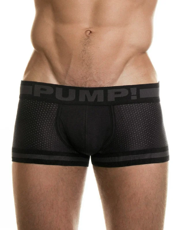 Men's boxer briefs with a smooth - finish fabricPUMP! Men's Black Ninja Low Rise Cotton Mesh Boxer Brief 11036 Men's boxer briefs with a smooth - finish fabricPUMP! Men's Black Ninja Low Rise Cotton Mesh Boxer Brief 11036