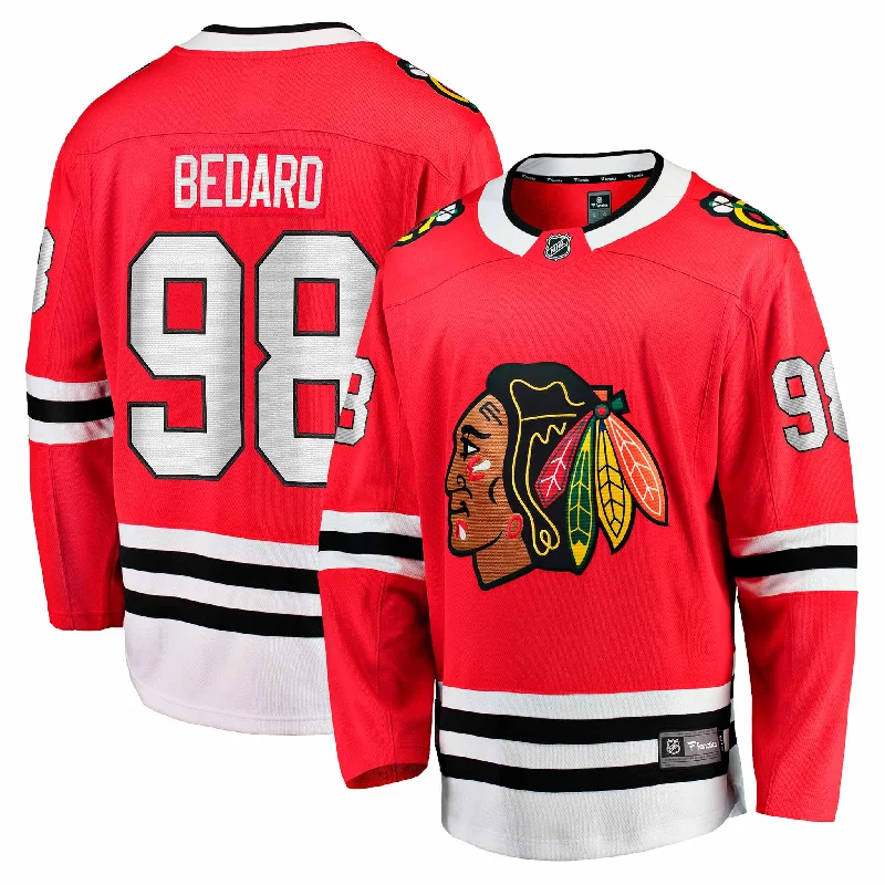 Men's Basketball Jerseys with Signature Player Logos for a Fan - Favorite LookChicago Blackhawks Connor Bedard Fanatics Home Breakaway Jersey Men's Basketball Jerseys with Signature Player Logos for a Fan - Favorite LookChicago Blackhawks Connor Bedard Fanatics Home Breakaway Jersey