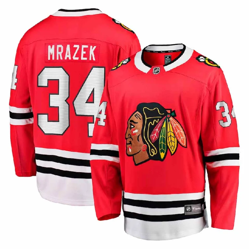 Chicago Blackhawks Petr Mrazek Home Breakaway Jersey w/ Authentic Lettering