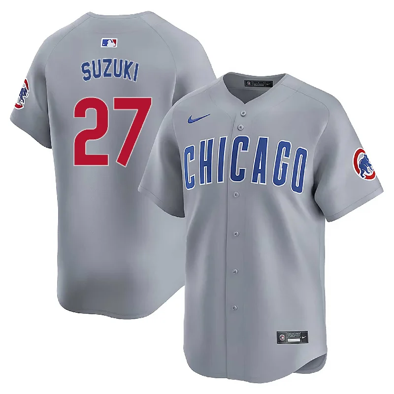 Men's Breathable Polyester Running Jerseys in Bright Neon Colors for High - Visibility WorkoutsChicago Cubs Seiya Suzuki Nike Road Vapor Limited Jersey W/ Authentic Lettering Men's Breathable Polyester Running Jerseys in Bright Neon Colors for High - Visibility WorkoutsChicago Cubs Seiya Suzuki Nike Road Vapor Limited Jersey W/ Authentic Lettering