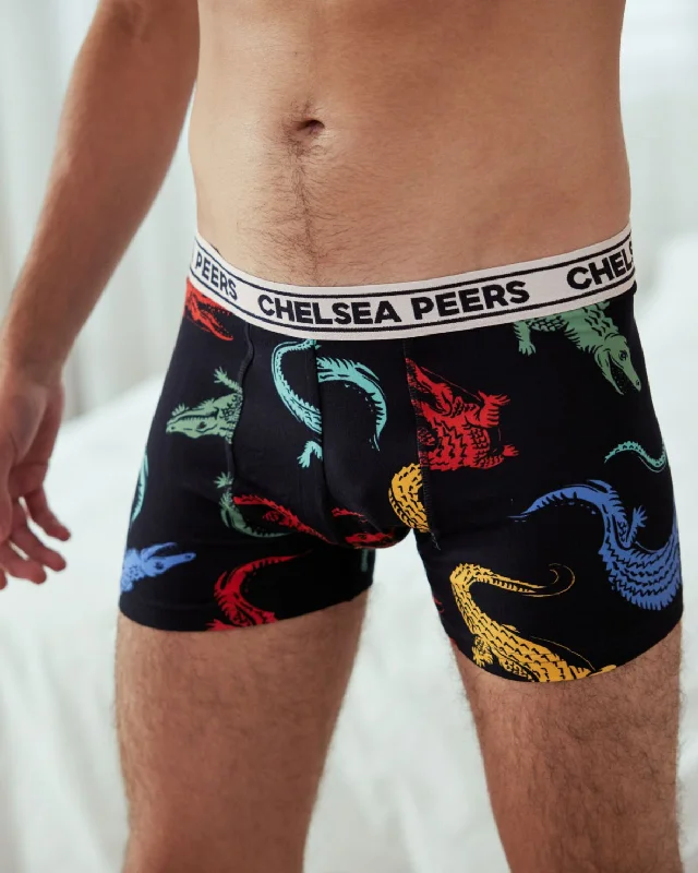 Colourful Crocodiles Print Two Pack Boxer Shorts Set