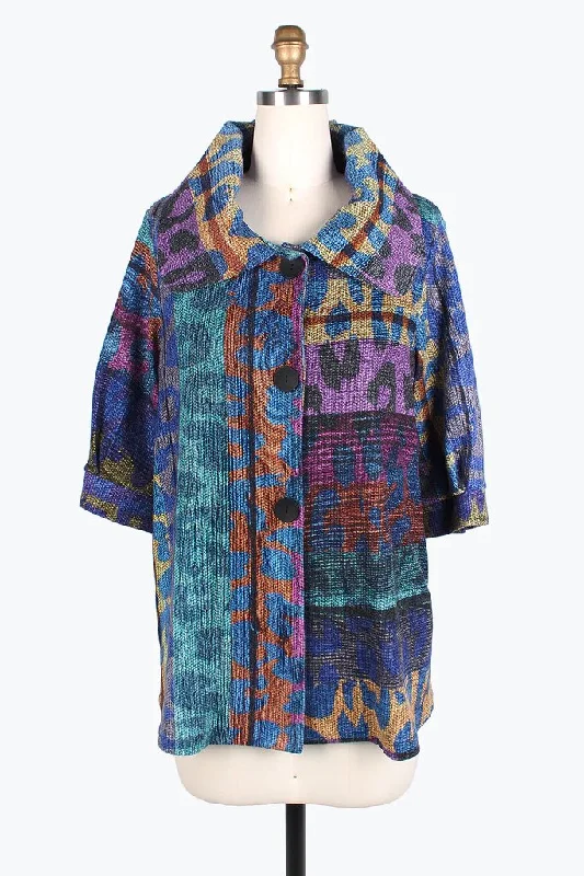 Embroidered men jackets with intricate floral designs for a unique aestheticDamee Colorful Leopard Swing Jacket 4826-MLT Embroidered men jackets with intricate floral designs for a unique aestheticDamee Colorful Leopard Swing Jacket 4826-MLT