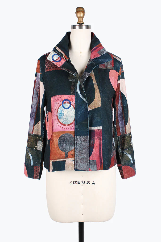 Bomber men jackets with ribbed cuffs for a classic 80s styleDamee Multi pattern Biker Jacket 4852-Pnk Bomber men jackets with ribbed cuffs for a classic 80s styleDamee Multi pattern Biker Jacket 4852-Pnk