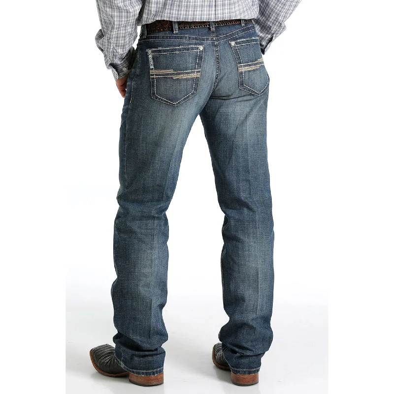 Men's Jeans with a Frayed Hem for a Casual and Effortless StyleCinch Men's Dark Stone White Label Jeans Men's Jeans with a Frayed Hem for a Casual and Effortless StyleCinch Men's Dark Stone White Label Jeans