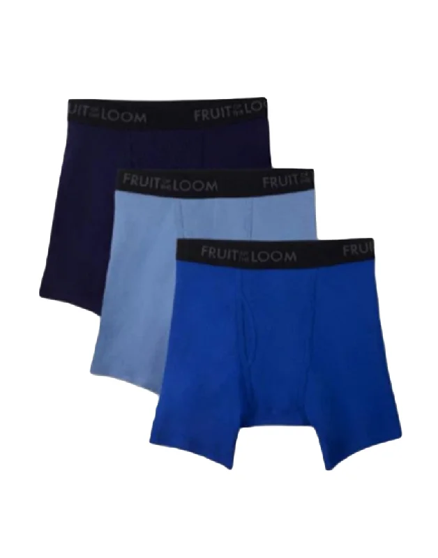Men's seamless boxer briefs for a smooth fitFruit of The Loom 3 Pack Breathable Assorted Color Boxer Brief BM3P76C Men's seamless boxer briefs for a smooth fitFruit of The Loom 3 Pack Breathable Assorted Color Boxer Brief BM3P76C