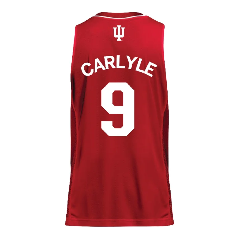 Indiana Hoosiers Adidas Men's Basketball Crimson Student Athlete Jersey #9 Kanaan Carlyle