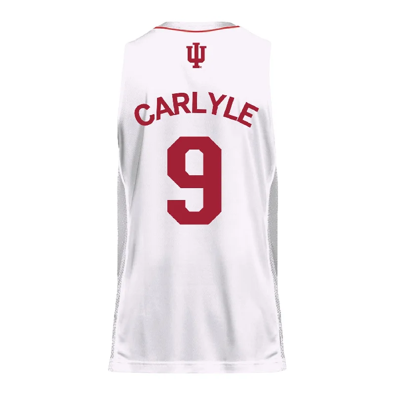 Indiana Hoosiers Adidas Men's Basketball White Student Athlete Jersey #9 Kanaan Carlyle