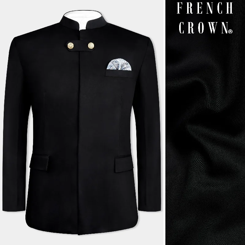 Athletic Fit Men's Olive Green Corduroy Blazer with Patch Pockets for a Rustic and Casual StyleJade Black Wool Rich Bandhgala Designer Blazer Athletic Fit Men's Olive Green Corduroy Blazer with Patch Pockets for a Rustic and Casual StyleJade Black Wool Rich Bandhgala Designer Blazer