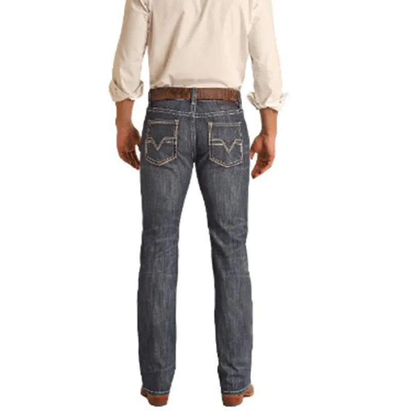 Men's Jeans with a Cargo - Inspired Knee Pocket for Extra StorageRock & Roll Cowboy Ladder Raised Pistol Jeans