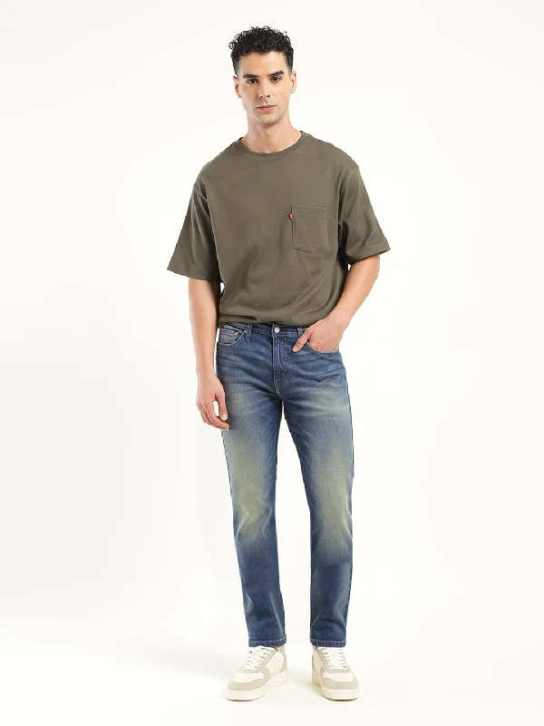 Men's Distressed Jeans with Patches for a Retro and DIY - Inspired AppearanceMen's 511 Indigo Slim Fit Jeans Men's Distressed Jeans with Patches for a Retro and DIY - Inspired AppearanceMen's 511 Indigo Slim Fit Jeans
