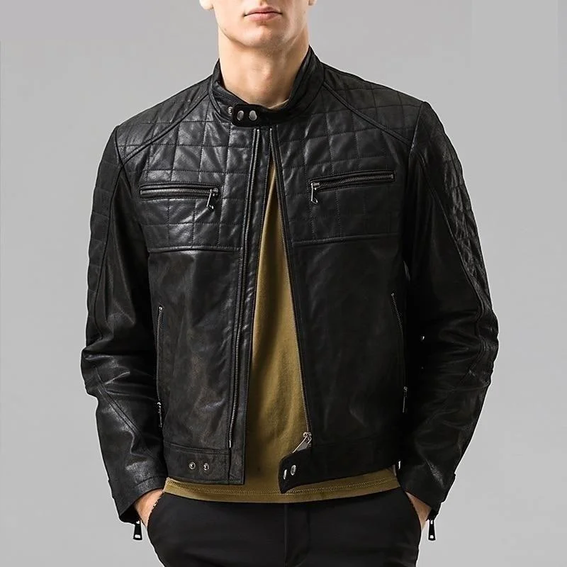Men jackets with a zip - off sleeves to convert to a vestMen's Genuine Pigskin Leather Winter Motorcycle Biker Bomber Jackets Men jackets with a zip - off sleeves to convert to a vestMen's Genuine Pigskin Leather Winter Motorcycle Biker Bomber Jackets