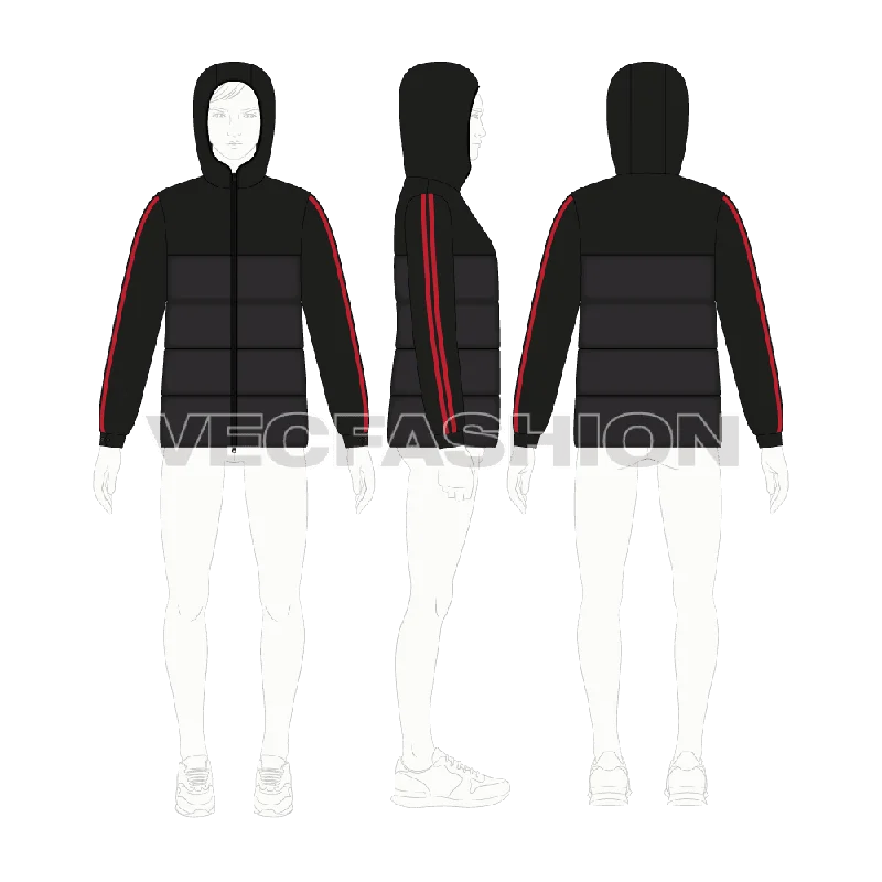 Men jackets with a hidden interior pocket for secure storageMens Jacket with Padded Panels Men jackets with a hidden interior pocket for secure storageMens Jacket with Padded Panels