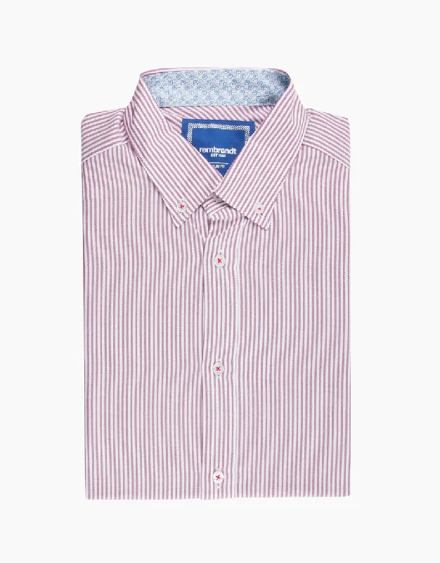 Men's Slim Fit Denim Blazer in Blue for a Casual and Trendy Streetwear LookOhope Maroon & White Stripe Shirt Men's Slim Fit Denim Blazer in Blue for a Casual and Trendy Streetwear LookOhope Maroon & White Stripe Shirt