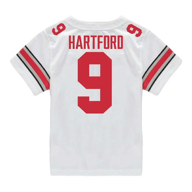 Men's Limited - Release American Football Jerseys of Rookie Stars for Early Adopters and FansOhio State Buckeyes Nike #9 Malik Hartford Student Athlete White Football Jersey Men's Limited - Release American Football Jerseys of Rookie Stars for Early Adopters and FansOhio State Buckeyes Nike #9 Malik Hartford Student Athlete White Football Jersey