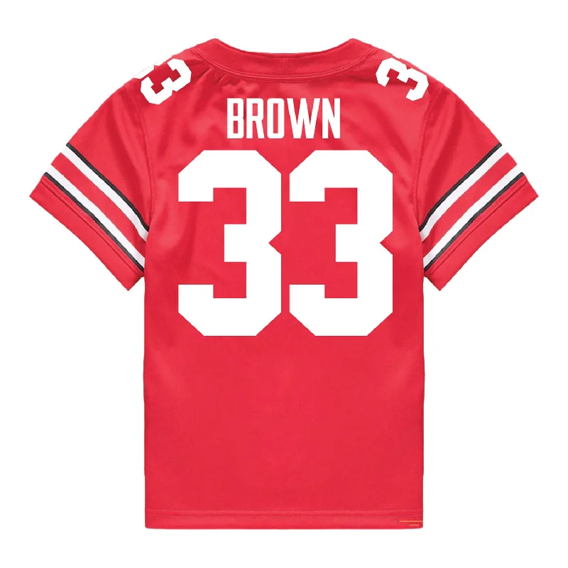 Men's Retro Hockey Jerseys with Classic Stripes and Logos for a Nostalgic Hockey AestheticOhio State Buckeyes Nike #33 Devin Brown Student Athlete Scarlet Football Jersey Men's Retro Hockey Jerseys with Classic Stripes and Logos for a Nostalgic Hockey AestheticOhio State Buckeyes Nike #33 Devin Brown Student Athlete Scarlet Football Jersey