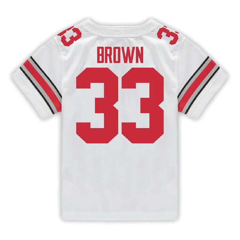 Men's Vintage American Football Jerseys of Legendary Teams for Collectors and FansOhio State Buckeyes Nike #33 Devin Brown Student Athlete White Football Jersey Men's Vintage American Football Jerseys of Legendary Teams for Collectors and FansOhio State Buckeyes Nike #33 Devin Brown Student Athlete White Football Jersey