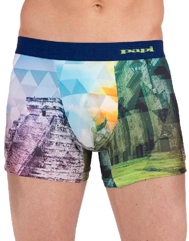 Men's stretchy elastane boxer briefs for flexibilityPapi Digital Boxer Brief 626721 Men's stretchy elastane boxer briefs for flexibilityPapi Digital Boxer Brief 626721