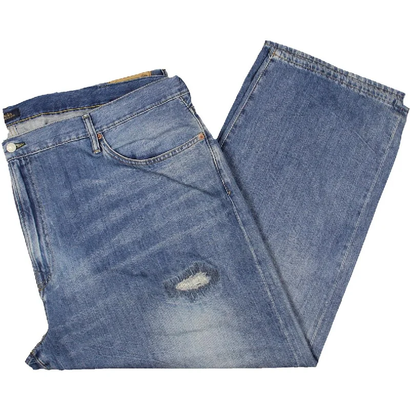 Plus Size Men's Relaxed Fit Jeans with a Tapered Leg for a Laid - Back VibePolo Ralph Lauren Mens Big & Tall prospect Distressed Denim Straight Leg Jeans Plus Size Men's Relaxed Fit Jeans with a Tapered Leg for a Laid - Back VibePolo Ralph Lauren Mens Big & Tall prospect Distressed Denim Straight Leg Jeans