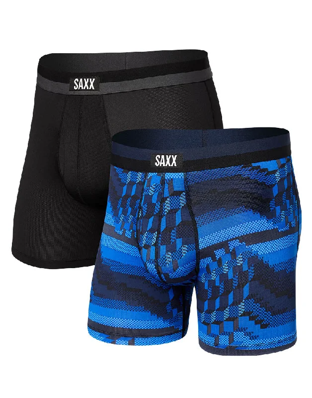Men's boxer briefs with a microfiber fabricSAXX Sport Mesh Boxer Brief 2 Pack SXPP2M Men's boxer briefs with a microfiber fabricSAXX Sport Mesh Boxer Brief 2 Pack SXPP2M