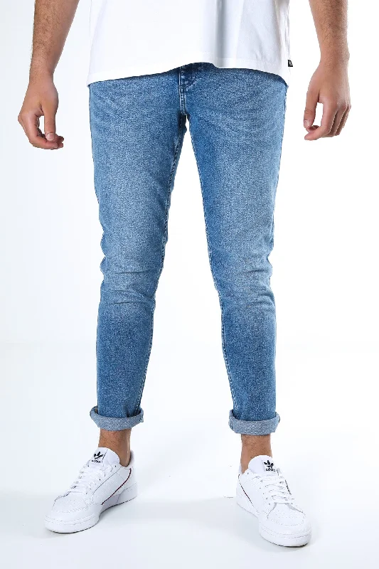 Men's Jeans with a Frayed Hem for a Casual and Effortless StyleStomper Jean Blue Heat Men's Jeans with a Frayed Hem for a Casual and Effortless StyleStomper Jean Blue Heat